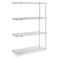 Nexel Nexelate Wire Shelving Add-On, Silver Epoxy, 24W X 14D X 63H A14246EP